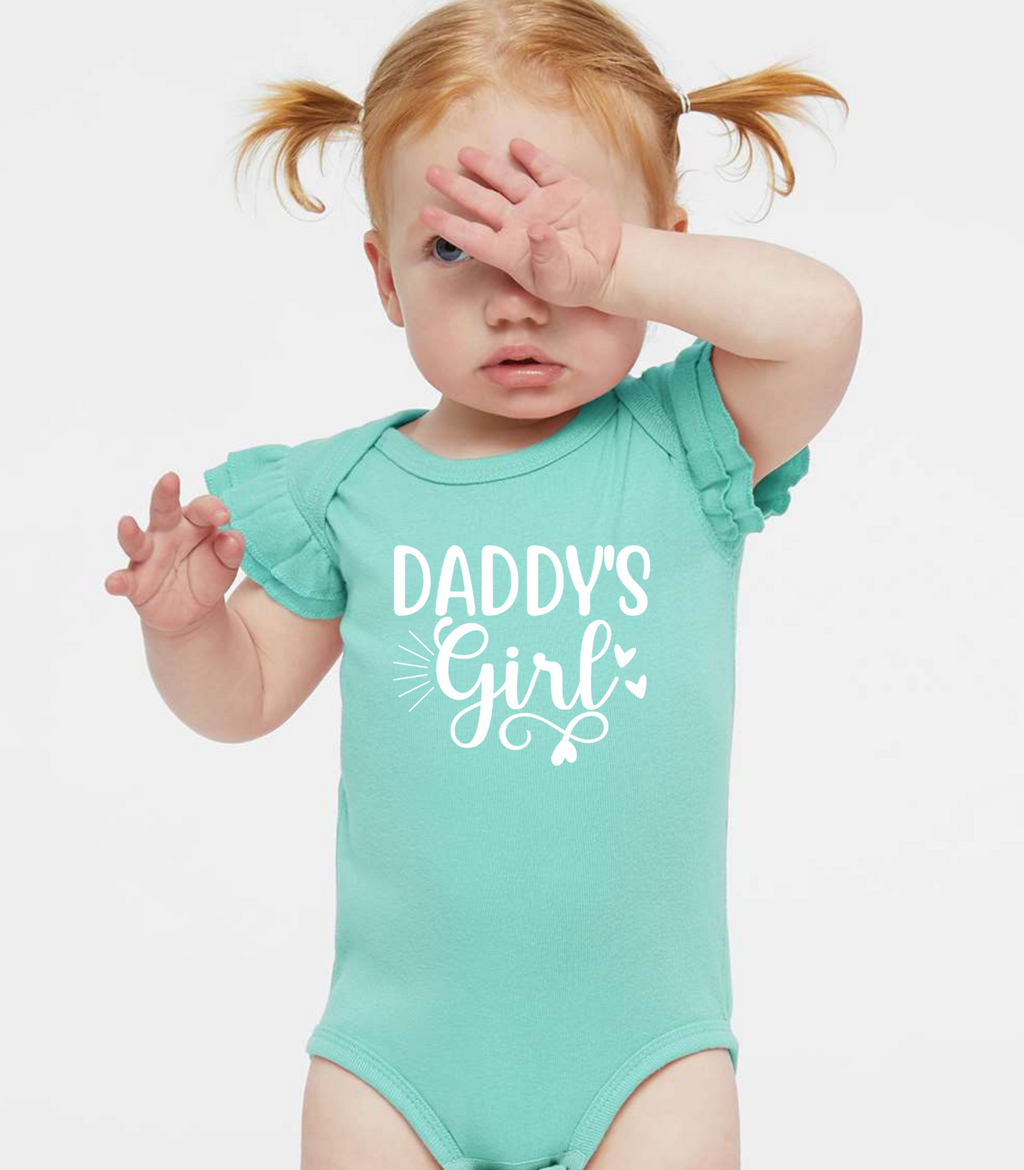 Daddy's Girl Whimsical Ruffle Baby Onesie