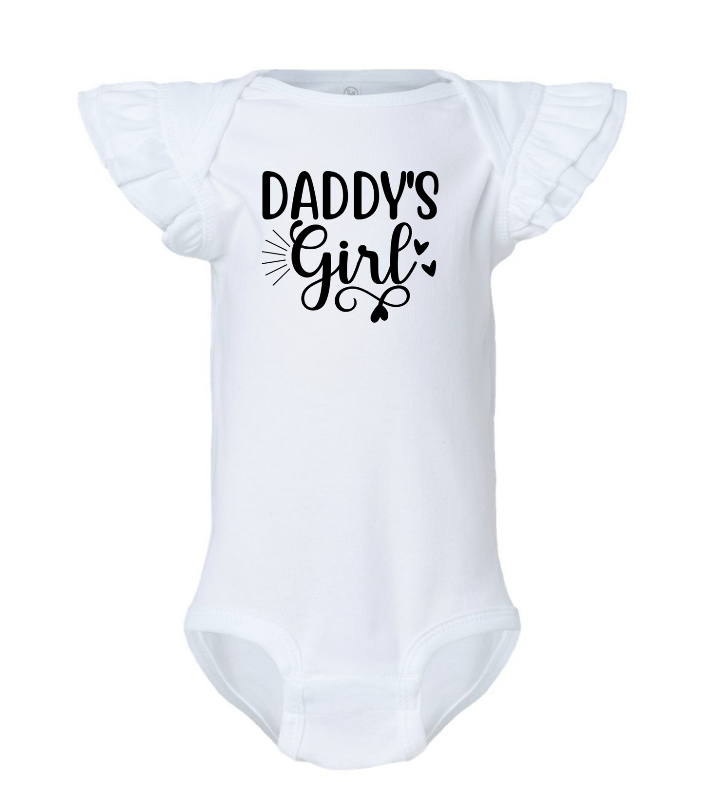 Daddy's Girl Whimsical Ruffle Baby Onesie