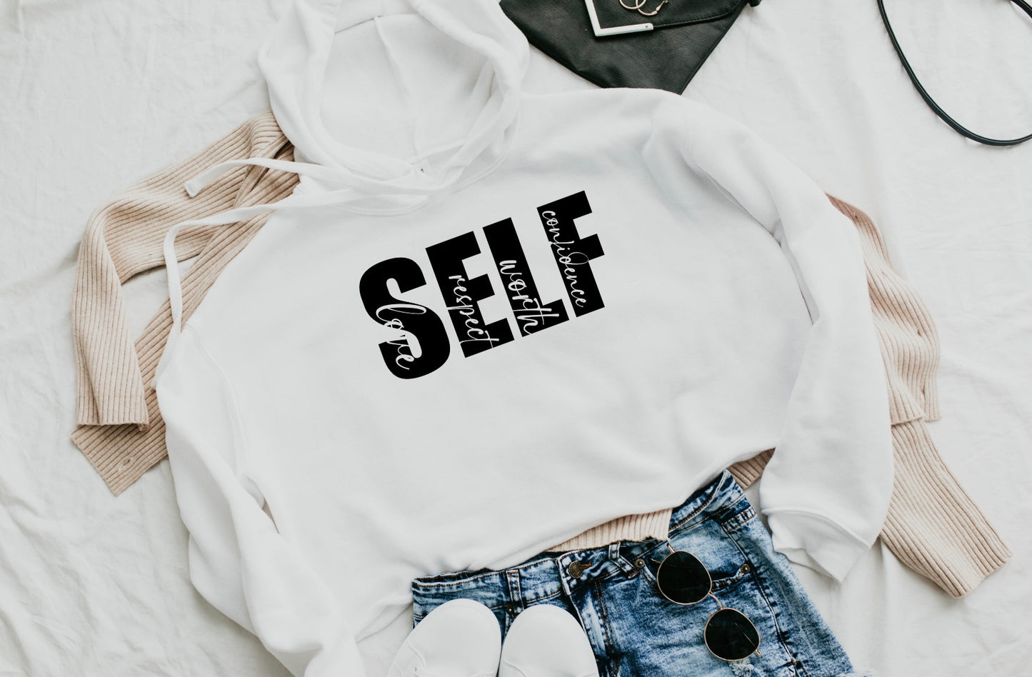 Self Love-Cropped Hoodie