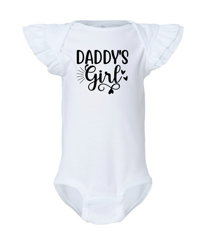 Daddy's Girl Whimsical Ruffle Baby Onesie