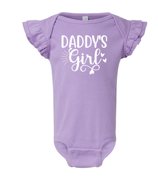 Daddy's Girl Whimsical Ruffle Baby Onesie