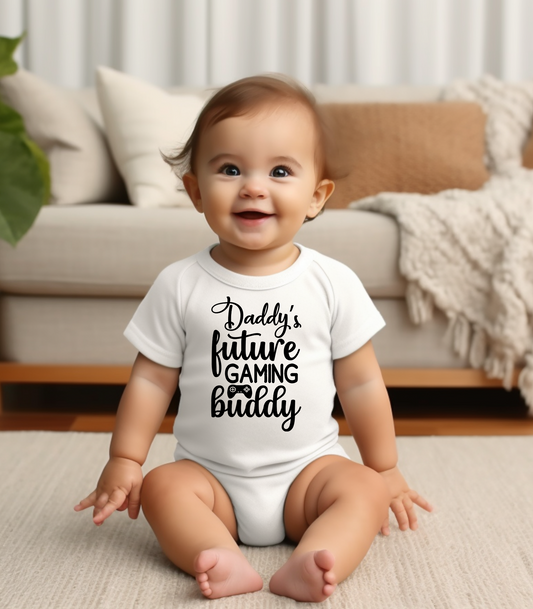 Daddy's Future Gaming Buddy Baby Onesie