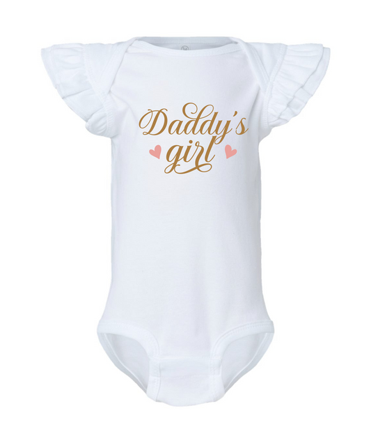 Daddy's Girl Ruffle Baby Onesie