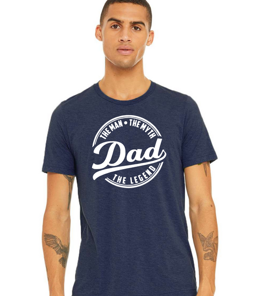 Dad-The Man the Myth the Legend Short Sleeve Unisex  T-Shirt