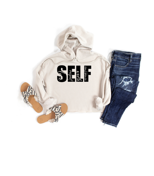 Self Love-Cropped Hoodie