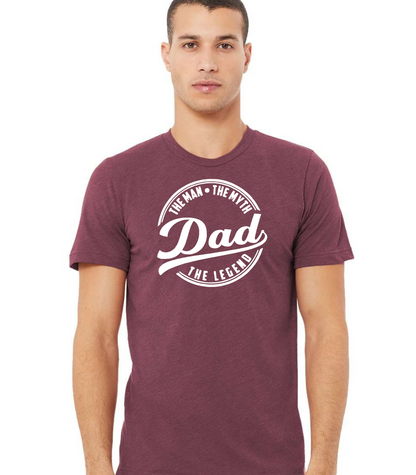 Dad-The Man the Myth the Legend Short Sleeve Unisex  T-Shirt