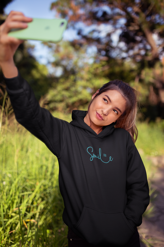 Smile Embroidered Hoodie