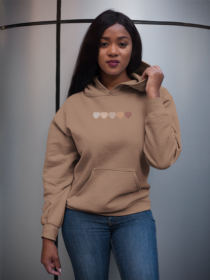 Five Hearts Embroidered Melanin Hoodie