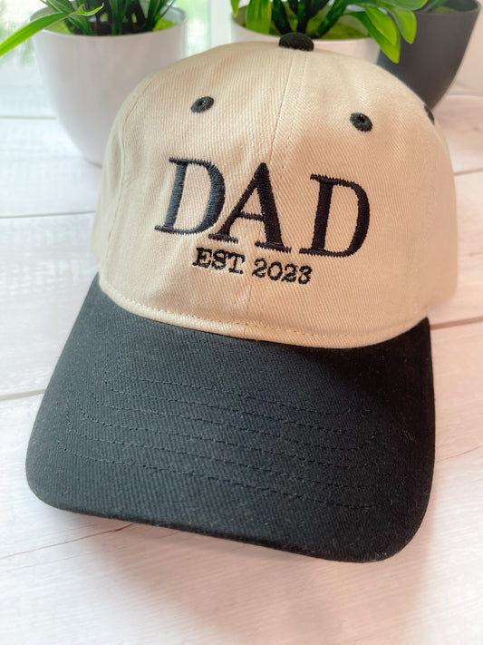 "Dad EST 2023" Embroidered Dad Hat